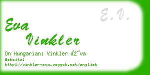 eva vinkler business card